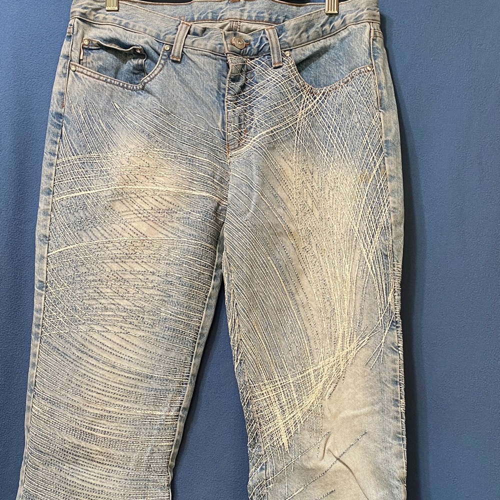 Iceberg Stylish Blue Distressed Women Jeans Used Low Waist Made in Italy
